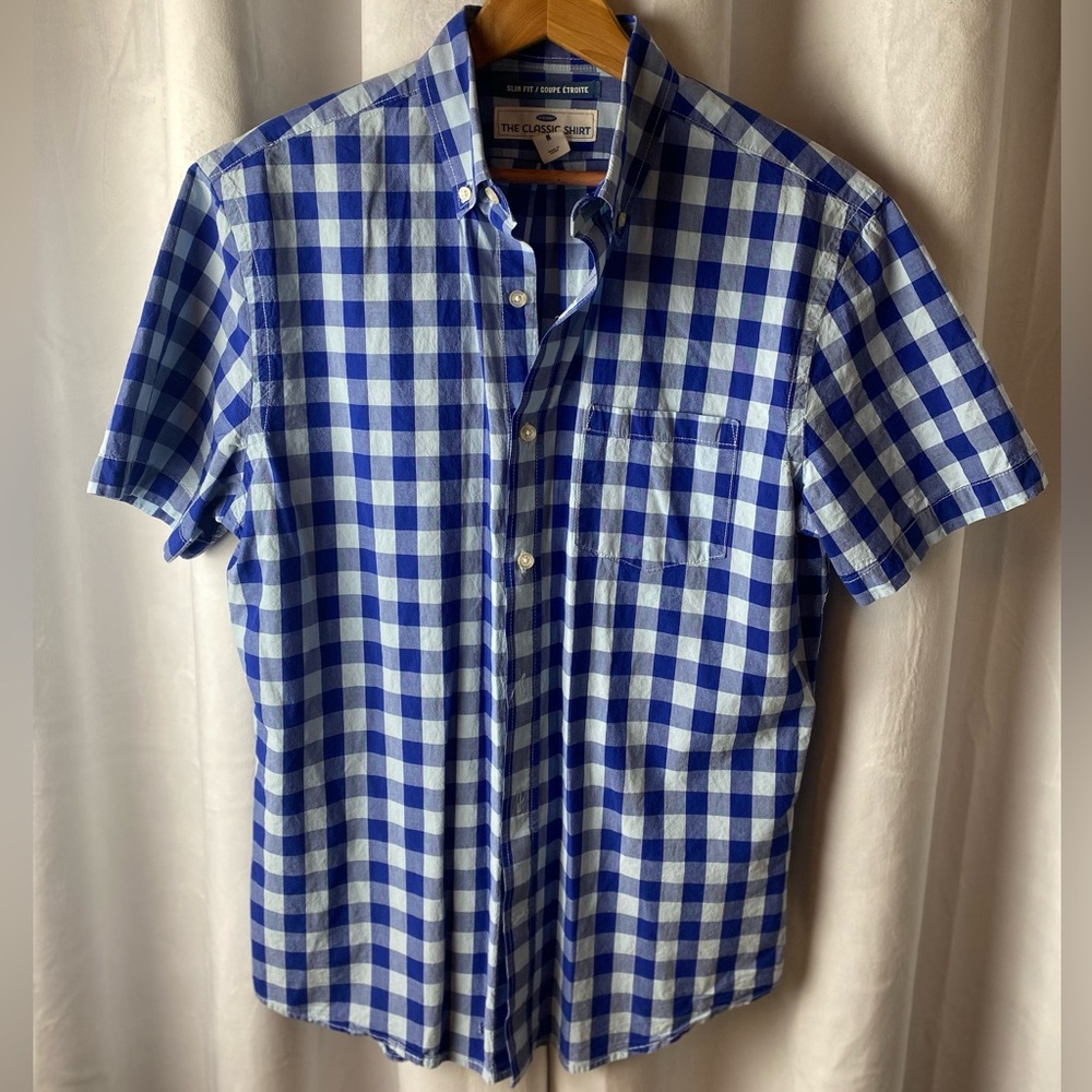 Old Navy Blue Checkered Shirt